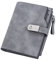 ANYWN Portefeuille Femme Vintage, Petit Porte Monnaie Femme à Grande capacité, élégant Porte Monnaie Femme avec Fermoir magnétique, Gris