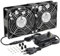 GDSTIME Großer Luftstrom Dual 120mm Lüfter mit AC Stecker 220V 230V 240V 120 x 38mm Kühlung Lüfter DC 4V -12V Drehzahlregler