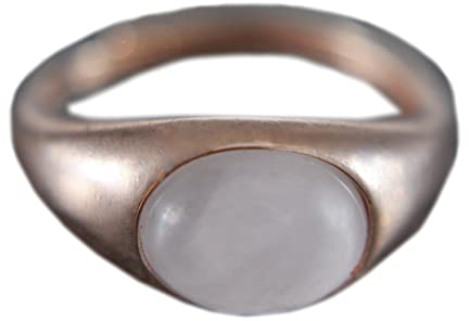925 Silber Rosenquarz Roségold Ring Edelstein - Siegelring Silber Damen - Verstellbar - Romantisch Tolle Geschenkidee - Geschenk für Sie - Handmade Geschenk