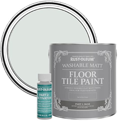 Rust-Oleum Peinture Grise Lessivable pour Sols Carrelés, Finition Mate - Gris papier 2.5L