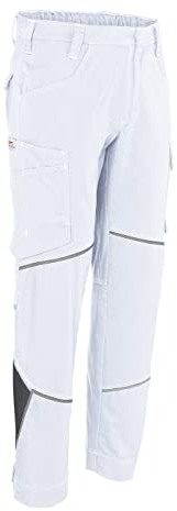 KÜBLER Workwear | KÜBLER ICONIQ Cotton Arbeitshose | weiß/anthrazit | Größe 64