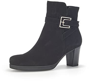 Gabor Damen Ankle Boots, Frauen Stiefeletten,Moderate Mehrweite (G),Booties,halbstiefel,Kurzstiefel,schwarz (Mic/Gold),40.5 EU / 7 UK