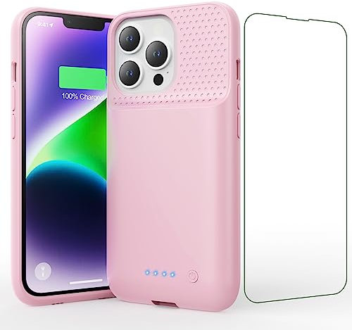 Battery Case for iPhone 13/13 Pro/14, 7500 mAh Smart Battery Case, Additional Battery Charging Case, Portable Mobile Phone Case, Battery, Removable Power Bank Case, Battery Case for iPhone 13/13
