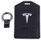 Tesla Kartenetui Schlüsselhalter Schlüsselkarte mit Schlüsselanhänger für Modell Y/3/S Zubehör, carbon, Einheitsgröße