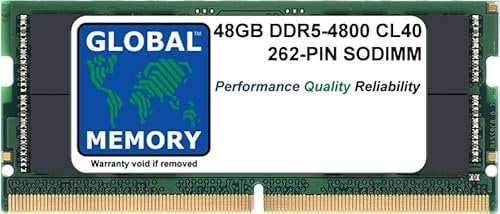 48GB DDR5 4800MHz PC5-38400 262-PIN SODIMM MEMORY RAM COMPATIBLE WITH LAPTOPS/NOTEBOOKS