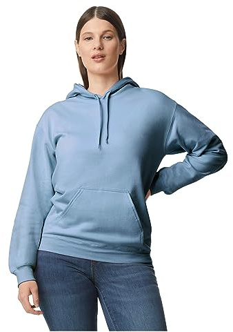 Gildan Unisex Adult Softstyle Fleece Midweight Hoodie (M) (Stone Blue)