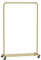 SONGMICS Kleiderständer, Kleiderstange auf Rollen, Garderobenständer Metall, Rollgarderobe 91 cm breit, mit Ablage, 2 Rollen mit Bremse, Stange bis 40 kg belastbar, goldfarben HSR025A01
