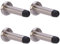 HANDLEZONE® 4 Pack 75mm / 3 inch Projecting Skirting Or Wall Mounted Door Stop, Concealed Fixing, Rubber Buffer Stopper - Satin Nickel