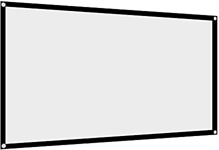 Beufee Projector Screen, Portable Projector Screen Indoor Outdoor Movie Screen White Sheet for Projector 16:9 Outdoor Projector Screen(60 in)