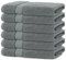 BANANALU 6 Handtücher Set 50x100cm 100% Baumwolle Gästehandtücher Handtuch Grau-Grün
