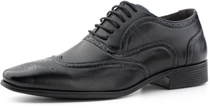 Hitmars Chaussures Hommes Oxfords Derby Chaussure Ville Brogues Chaussure Homme Cuir Mariage Chaussures Dressing Lacets Business Noir 39 EU