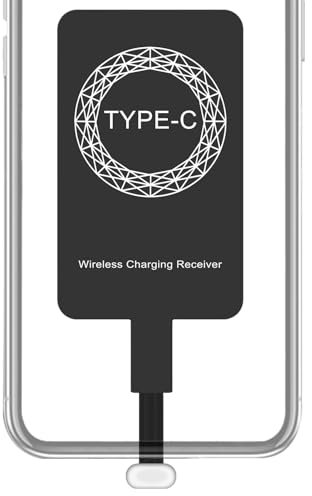 Uitseld Wireless Charger Receiver | Wireless Charger Slim Receiver Chip Fast Speed | Safe Thin Type-C Charging Receiver Type C Wireless Charger Receiver for Cellphones