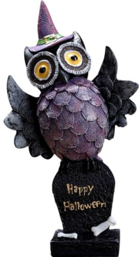 Dianzan Gothic-eulen-kerzenständer, Kunstharz, Gothic-Figur, Kerzenständer, Eule, Teelicht-kerzenhalter, Halloween-heimtischdekoration