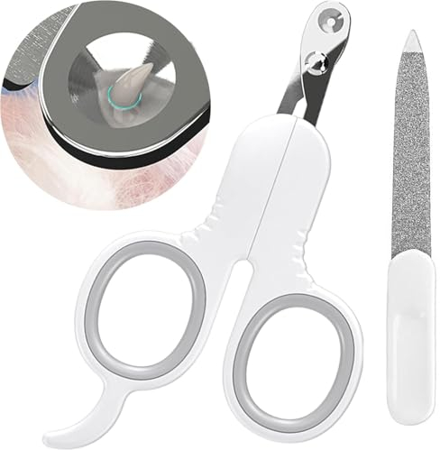 Bkemkri 1 Pièces Coupe Griffes pour Chat Professionnel, 1 Pièces Lime à Ongles, 2mm Trou Conique Coupe Ongle Chat, avec Sécurité Positionnement Trou, Coupe-Ongles pour Animaux de Compagnie
