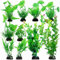 10 Pièces Decoration Aquarium Decoration Plante Aquarium Artificielle Aquarium Plante Artificielle Terrarium Plante D'Ornement Vert