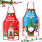 Hyran Weihnachtsschürze, 2 Stück Weihnachten Wichtel Schürze, Küchenschürze damen, kochschürze männer, Lustig Weihnachten Kochschürze, Weihnachten Küche Schürzen für Backen Kochen