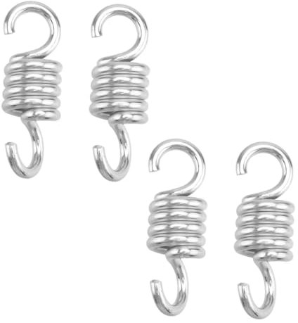 Milisten 4pcs Metal Spring for Hammock Chair and Swing Hanging for Porch Tent and Outdoor Use for Swinging Chairs and Heavy Bag Support