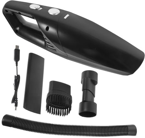 Cabilock 12v Aspirateur De Voiture sans Fil Puissant avec Aspiration Usage Humide Et Sec Design Ergonomique Silencieux Et Facile à Nettoyer Noir