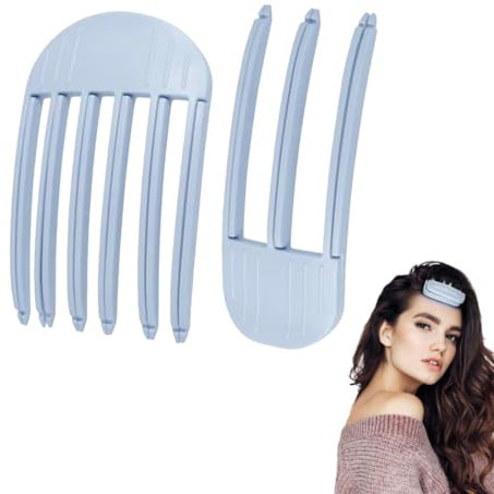 XYTAHDM 2 Pcs Pince à cheveux pour rehausser les racines pince volumisante à cheveux pour frange moelleuse clip de volume pour la ligne des cheveux Clip de volume instantané outils de coiff(bleu)