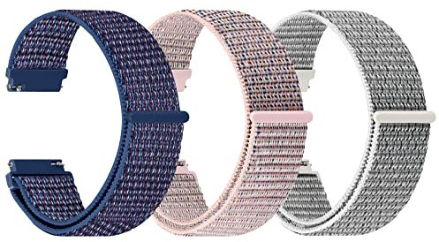 YCHDDER Fabric Nylon Uhrenarmbänder,16mm 18mm 19mm 20mm 22mm 24mm Schnellverschluss Armband Verstellbare Aatmungsaktive Gewebte Sportbänder Ersatzarmband für Herren Damen