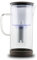 Glass Pitcher with Mineral Rich pH Balancing Filter, Sleek Glass Lid – Brita Compatible Fridge Friendly Design (Taupe)