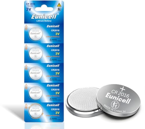 10 x CR2016 Eunicell 3V Lithium Coin Cell Button Batteries For Apple Airtags, Key Fobs, Home Devices, Fitness and Medical Accessories