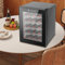 OMGGYER 20 Flaschen 48 Liter LED Beleuchtung Weinkühlschrank Großes Weinkühler, freistehend Kühlschrank Glastür Weinschrank für Indoor/Outdoor, Temperaturregelbar von 12-18°C