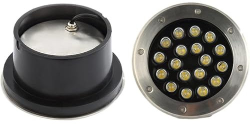 Lumières Enterrées - IP68 Étanche Spot, Éclairage Sous-marin Enterré AC110-230V, Éclairage Sous-marin LED Pour Piscine, Panneau Lumineux Rond En Acier Inoxydable Coloré Et Étanche Pour Fontaine De Cou