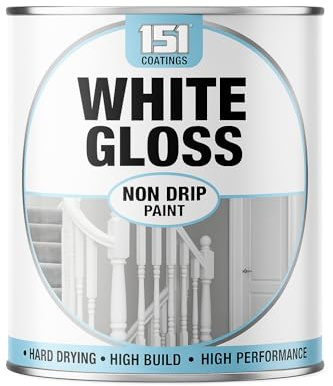 AXpower Inspirational Technology Empowering People Non Drip Gloss Paint White 300ml | High Shine Finish for Wood & Metal | Drip-Free, Hardwearing, Long Lasting Interior & Exterior Gloss Paint