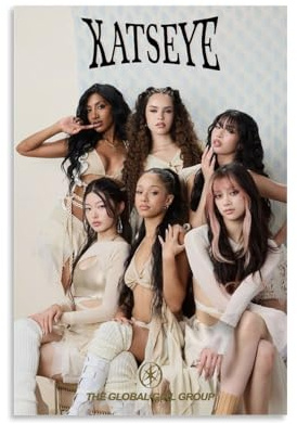 Kobueo Kats eye Poster Music Global Girl Group Vintage Kpop Für Zimmer, Ästhetische Leinwand-Wandkunst, Schlafzimmer-Dekor Poster 16x24inch(40x60cm)
