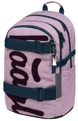 Baagl Schulrucksack für Jungen Mädchen Teenager - Skateboard Rucksack - Kinderrucksack mit Laptopfach und Brustgurt für Schule, Weiterführendeschule, Mittelschule