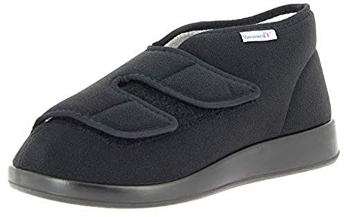 VAROMED Genua Winter Gesundheitsschuhe Damen & Herren Schwarz I Gr. 38 I Warm gefütterte orthopädische Schuhe für geschwollene Füße I Wechselfußbett I Made in Germany