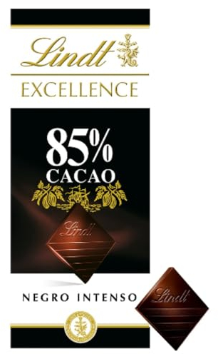 Tableta de chocolate negro Lindt Excellence 85% Cacao - 100 g, pack de 4