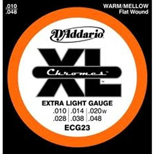 ECG23 - XL CHROMES FLAT WOUND - 10/48 - SMOOTH STRINGS