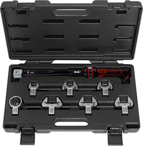 KS Tools 516.1225 ERGOTORQUE precision Kälte-Klima-Drehmomentschlüssel-Werkzeugsatz 20 - 100 Nm, 8-tlg. 14x18mm