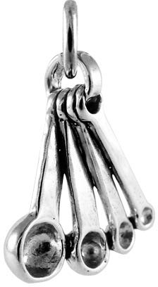 jewellerybox Sterling Silver Measuring Spoons Charm