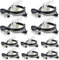 Retevis 2 Pin PTT Covert Air Acoustic Tube Headset Earpiece for Kenwood PUXING Baofeng UV-5R UV-5RA 888S Retevis H777 2 Way Radio Walkie Talkies (10 Pack)