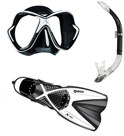 Mares X-One + X-Vision + Sailor Schnorchelset Gr. 35-47 (weiß, M/L (39-43))