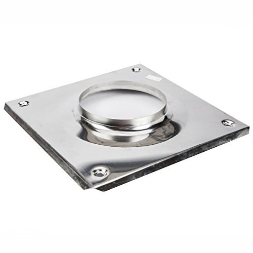 Stainless Steel, Flat Collar Top Plate Pipes Stove Chimney Flue, Ø 200 mm (7.87)