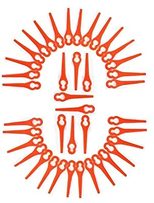 gartenteile 40 Kunststoffmesser passend für Art Florabest Fat 18 B2/B3 | Grizzly Tools Art 18 Lion, Art 1825 Lion, CT 1800 Li | Langlebige Ersatzmesser aus PA6-Kunststoff für präzises Schneiden