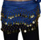Tanzbekleidung & Accessories Bauchtanz Chiffon Hüfttuch Münzgürtel Bauchtanzgürtel Belly Dance Karneval (ca. 128 Münzen, Blau)