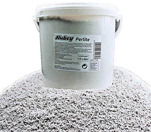 Hubey Perlite für Pflanzen - Drainagelage - Sauerstoffspeicher, Feuchtigkeitsspeicher - Bodenverbesserer, staubarm (12 Liter)