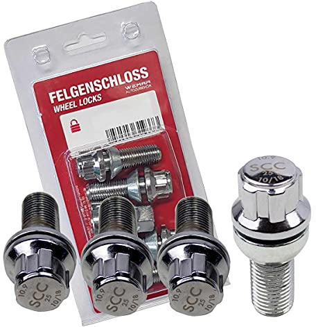 Felgenschloss Typ B - M12x1,5-36 mm zweiteilig - L: SW 17 - Kugel R14