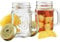 Mason Jar Trinkgläser 480ml, Jar Einmachgläser, Deckel mit Gummiring, Einmachglas, luft-und wasserdicht. 2pcs