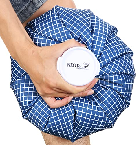 NEOtech Care Eisbeutel - Kühlbeutel mit Schraubdeckel - wiederverwendbarer, nachfüllbarer Beutel - Blau - 28 cm