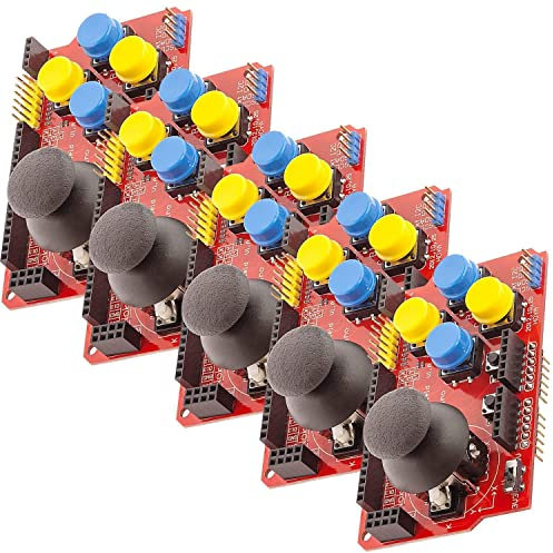 AZDelivery 5 x PS2 Joystick Shield Game Pad Keypad V2.0 kompatibel mit Arduino und Raspberry Pi