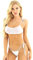 ranrann 2Pcs Ensemble Femme Sexy Bikini Transparent Soutien-Gorge String Maillot de Bain Piscine Plage Erotique Lingerie Slip sous-vêtements Swimsuit Blanc Taille Unique