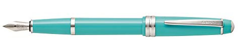 CROSS Bailey Light Polished Teal Resin Fountain Pen INCL. Premium Gift Box - Extra Fine Nib, Glossy Teal