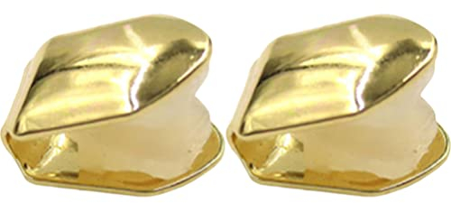 HEALLILY 2pcs plaqué or petit chapeau à une seule dent hip hop dents grill décoration