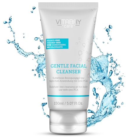 Vitabay Gentle Facial Cleanser zur Gesichtsreinigung 150ml - Reinigungsgel für Gesicht mit Zink PCA - Anti Pickel Waschgel Gesicht - Face Wash Cleanser Gesicht - Gesichtsreiniger Gesichtsreinigungsgel